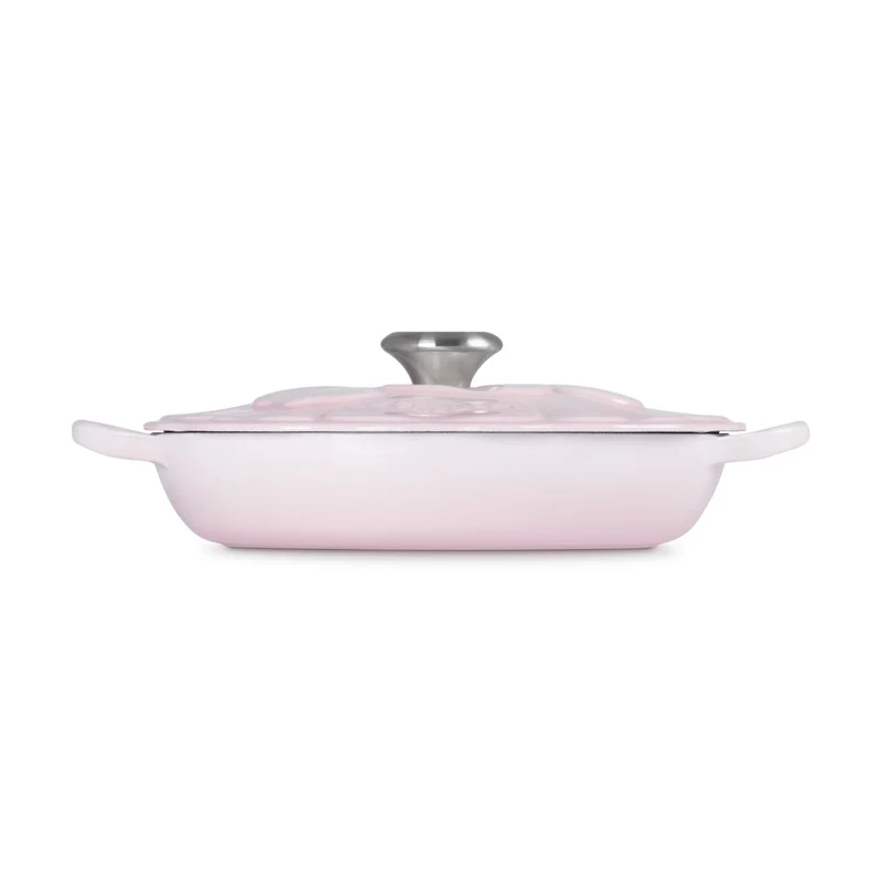 Cocotte baja tipo cacerola de hierro Pétalo Le Creuset