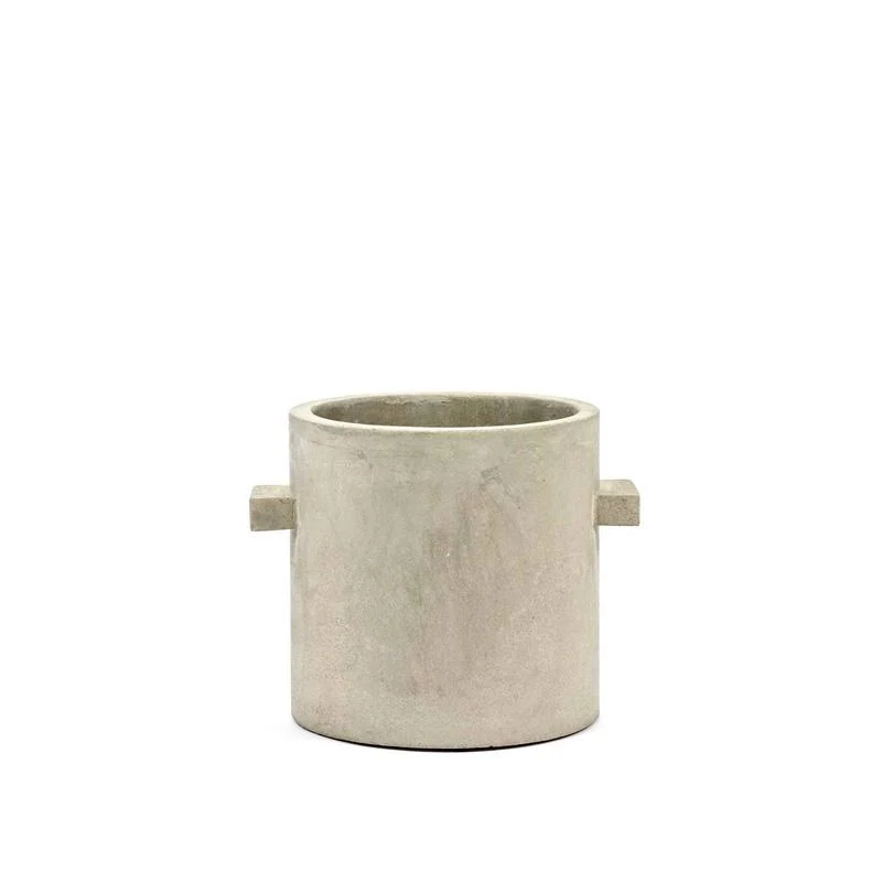 Macetero Cemento Rond Naturel M 20 x 20