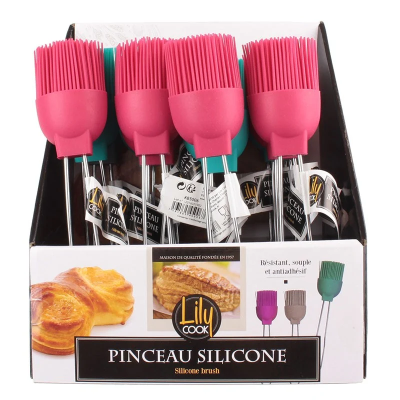 PINCEL DE SILICONA 22CM SURTIDO MANGO INOX