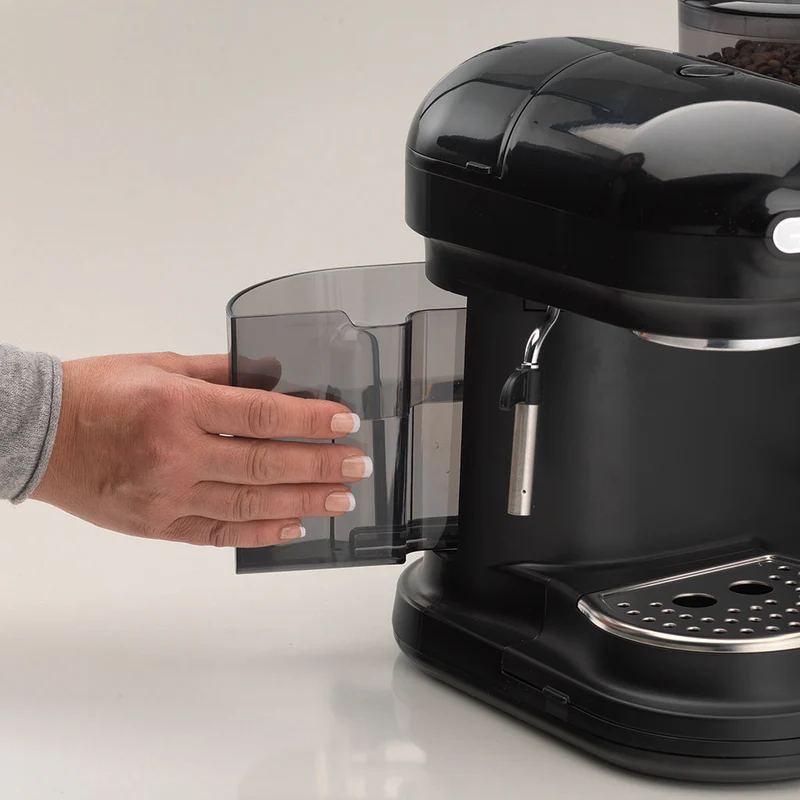 Cafetera Espresso Moderna con molinillo Ariete