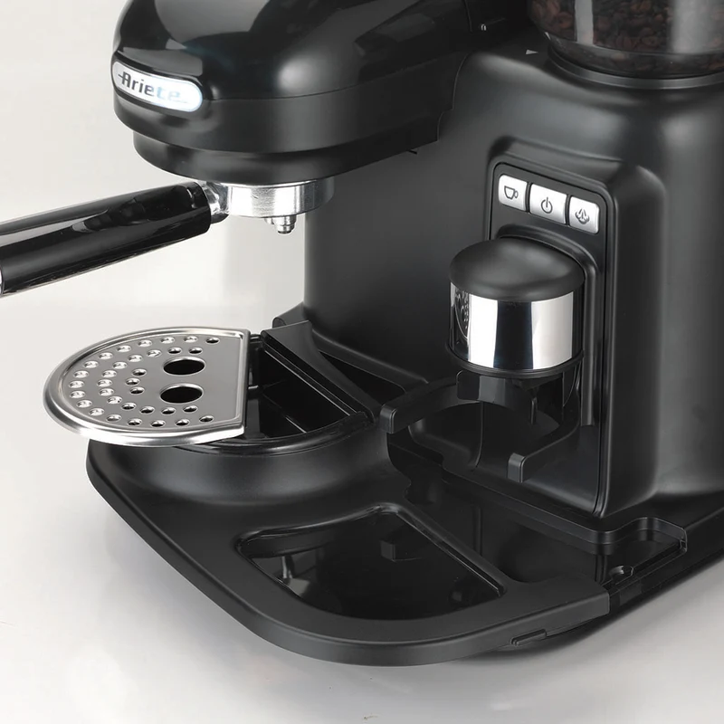 Cafetera Espresso Moderna con molinillo Ariete