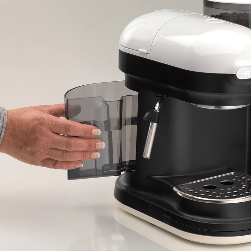 Cafetera Espresso Moderna con molinillo Ariete