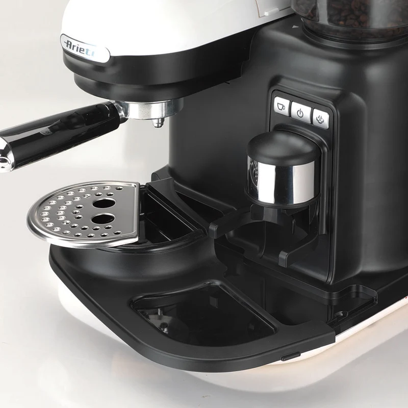 Cafetera Espresso Moderna con molinillo Ariete