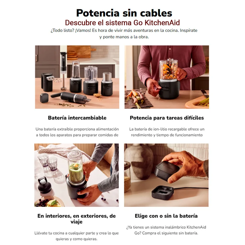 Cargador de batería inalámbrica Go 12V KitchenAid
