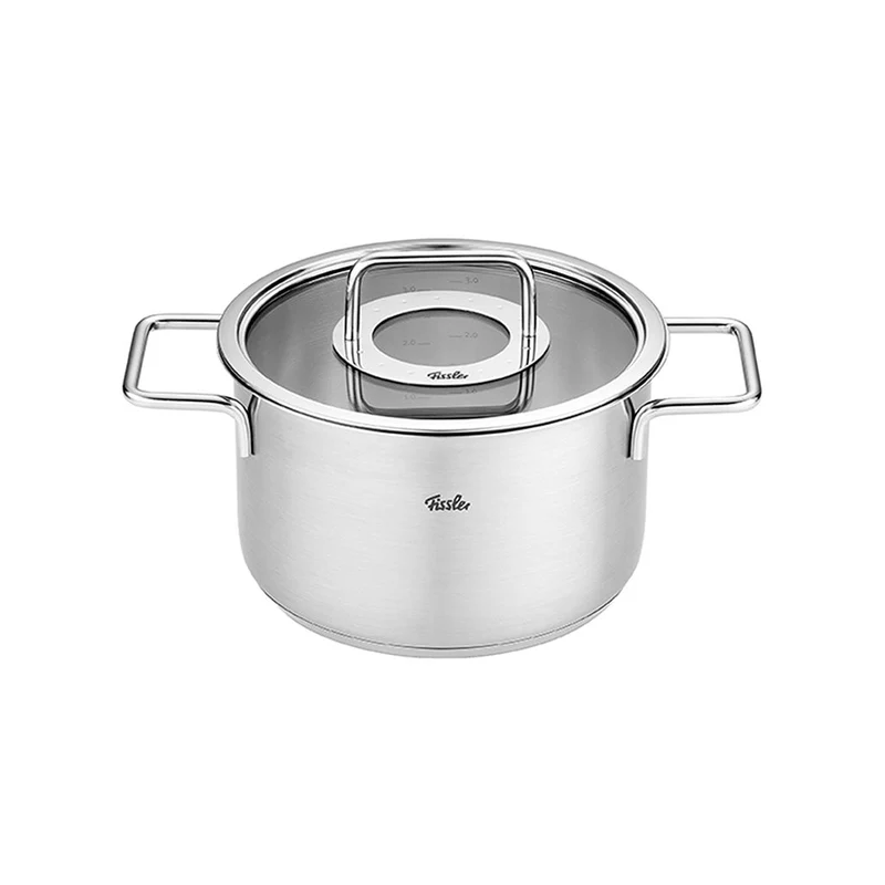 Olla de acero inoxidable con tapa de cristal Pure Fissler