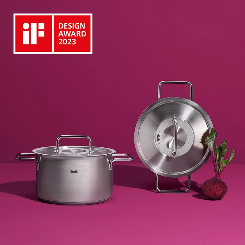 Olla de acero inoxidable con tapa de cristal Pure Fissler