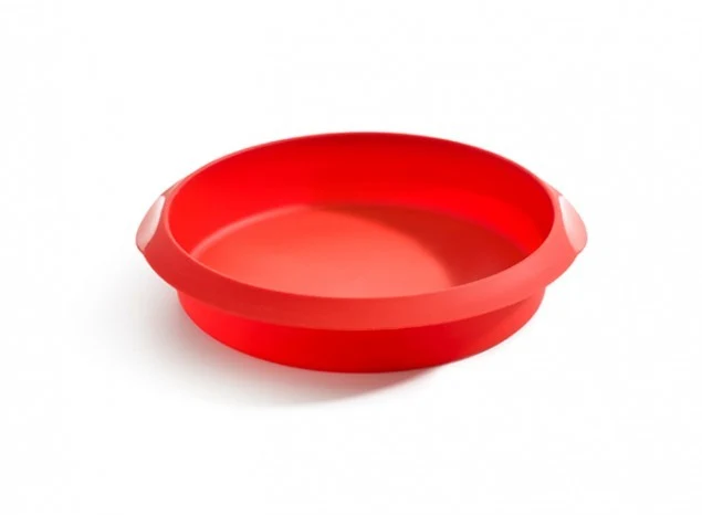 MOLDE SILICONA REDONDO 20CM ROJO LEKUE