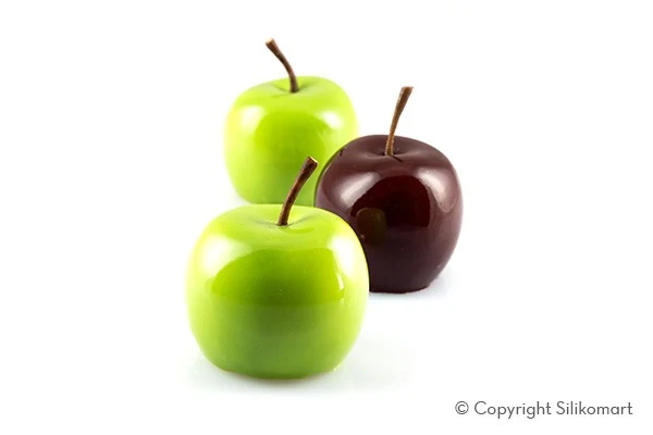 MOLDE SILICONA MANZANA,CEREZA,MELOCOTON 60MM H55