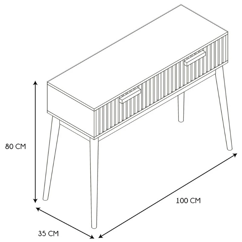 CONSOLA MODELO KLAUS 100X35XH.80CM.