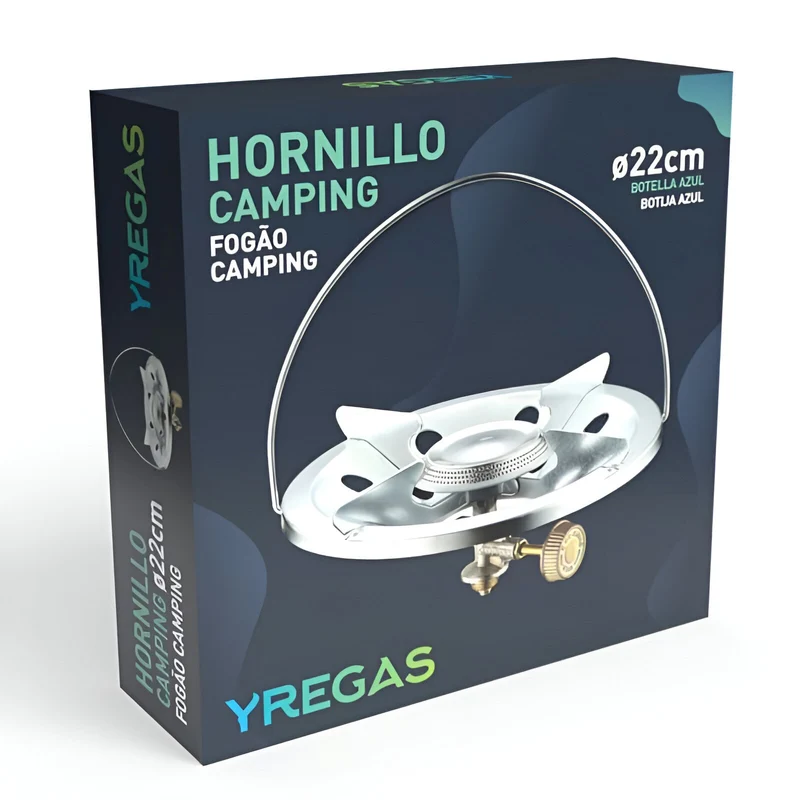 HORNILLO CAMPING BOTELLA AZUL 22CM YREGAS