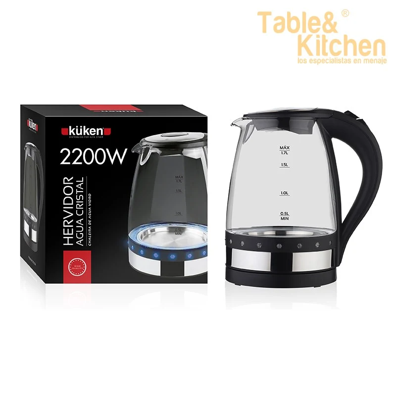 HERVIDOR DE AGUA CRISTAL 2200W KUKEN