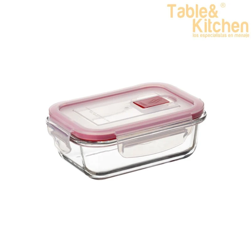 HERMETICO CRISTAL COOK&EAT 0,37L ROJO TATAY
