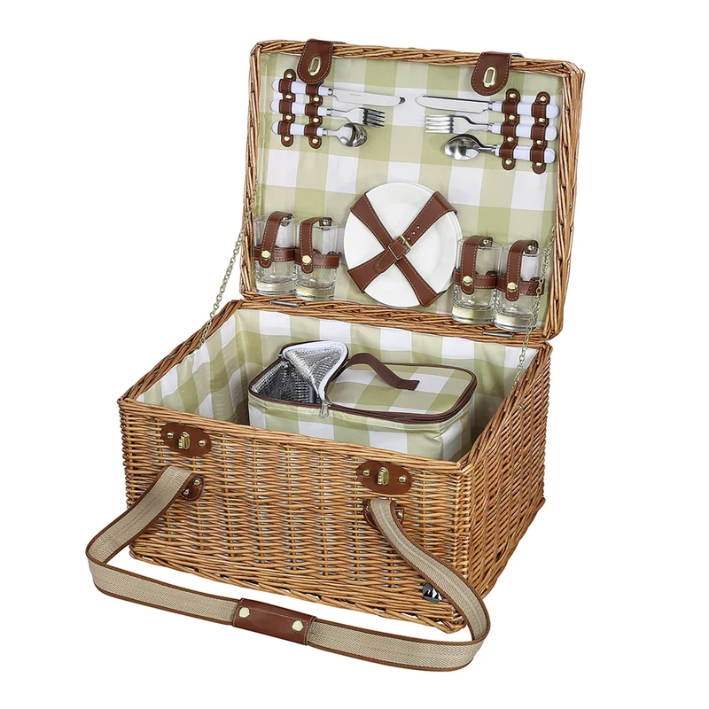 Cesta de picnic DORIO con bolsa térmica extraíble de Cilio