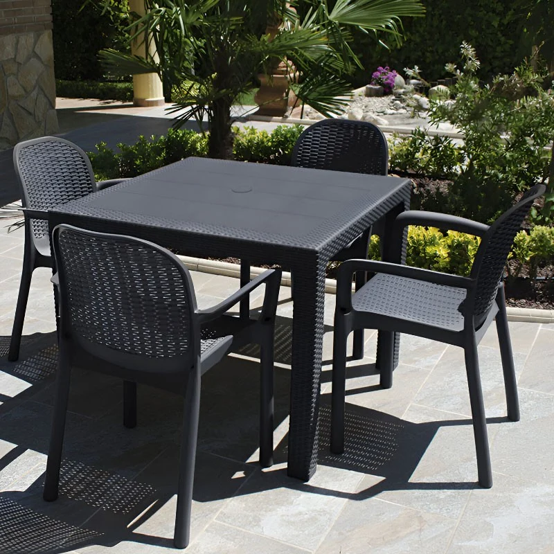 MESA DE RESINA CUADRADA ELEGANCE