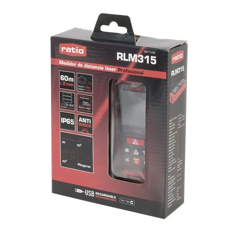 MEDIDOR LASER DE DISTANCIAS PROFESIONAL (RLM 315) RATIO