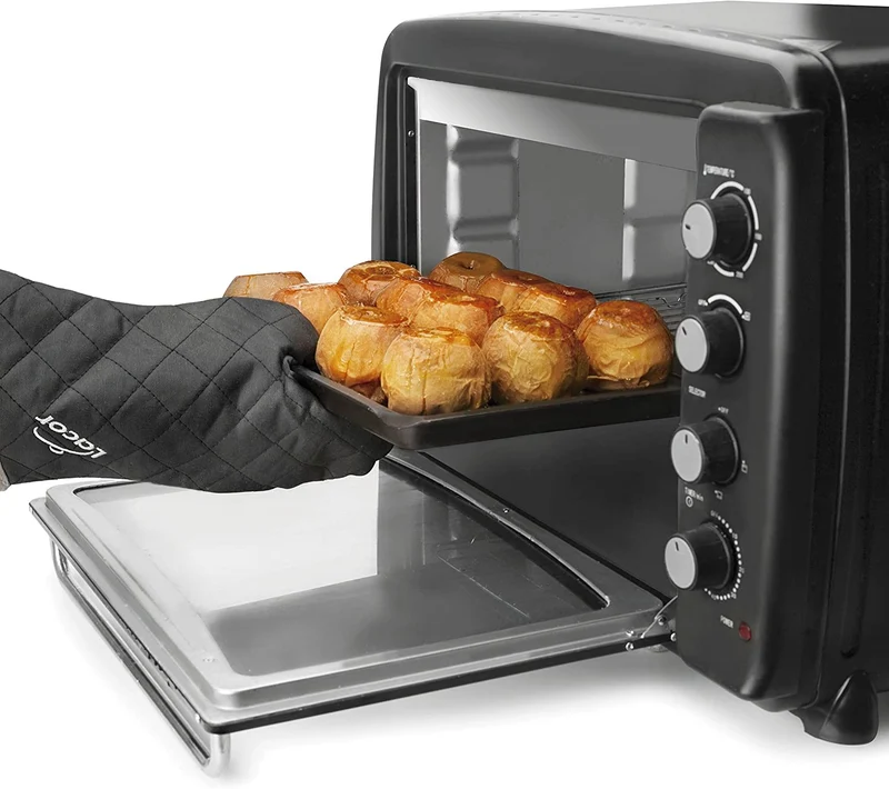 GUANTE COCINA 36CM NEGRO RETARDANTE LLAMA