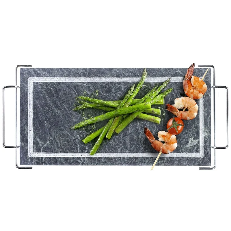SET GRILL PIEDRA 37X18 CM IBILI