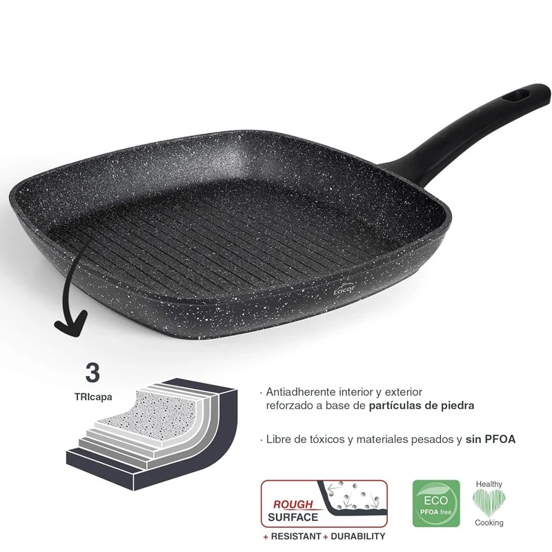 GRILL JAVA 28X28CM LACOR