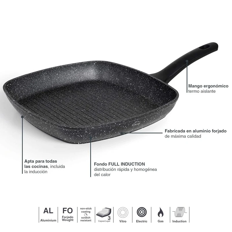 GRILL JAVA 28X28CM LACOR