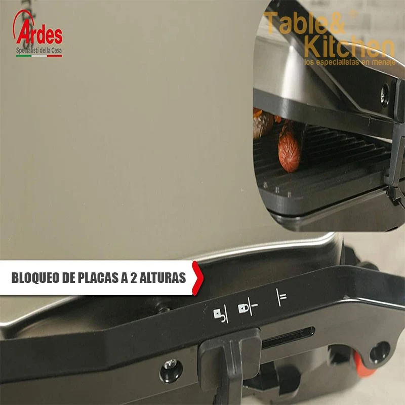 GRILL DOBLE APERTURA 180ºC 1500W