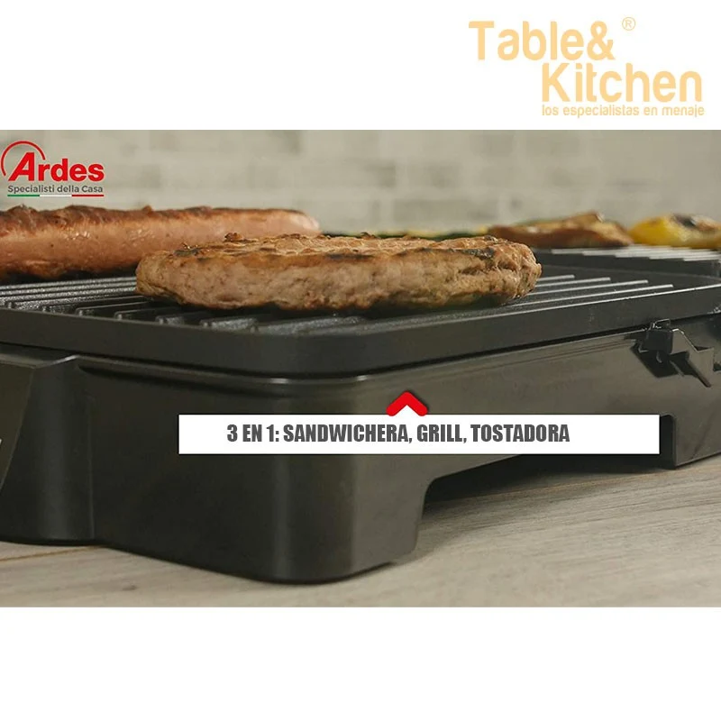 GRILL DOBLE APERTURA 180ºC 1500W