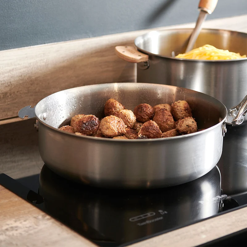 Cazo bajo acero y sauté inox Alchimy Loqy de De Buyer