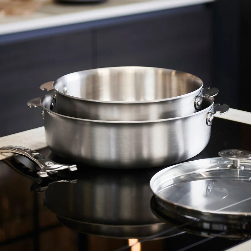 Cazo bajo acero y sauté inox Alchimy Loqy de De Buyer
