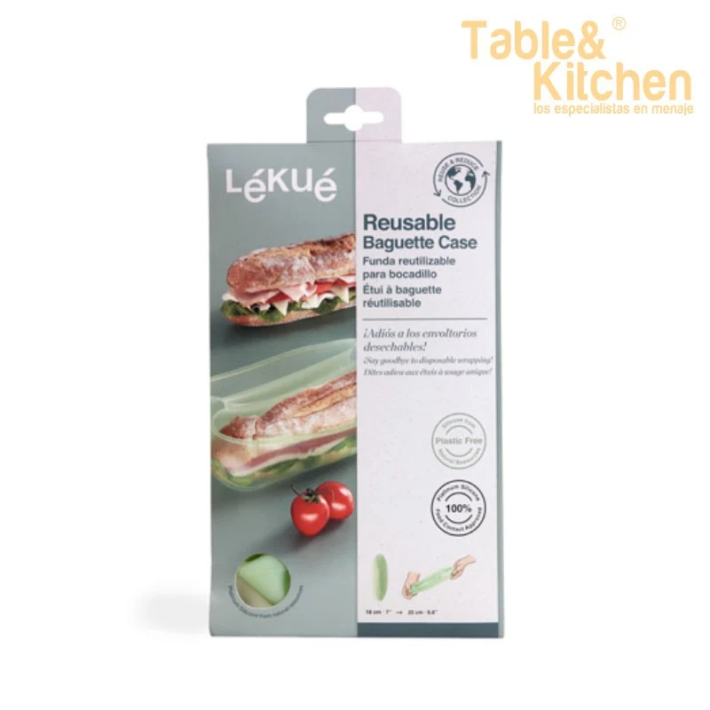 FUNDA REUTILIZABLE BOCADILLO/BAGUETTE SILICONA 22 CM