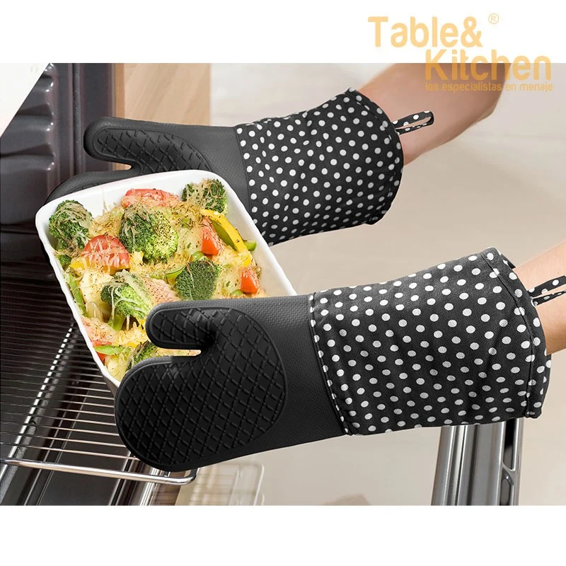 MANOPLAS HORNO SILICONA 2 PZAS NEGRA