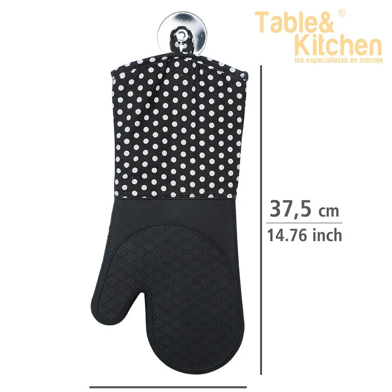 MANOPLAS HORNO SILICONA 2 PZAS NEGRA