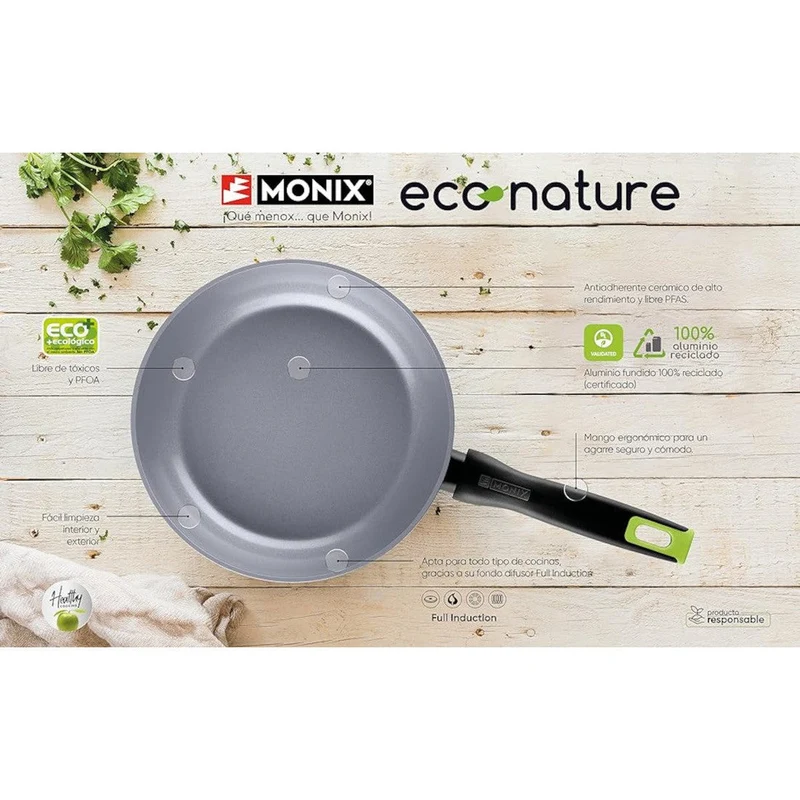 Sartén cerámica antiadherente Eco Nature Monix