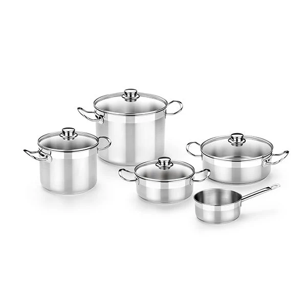 Cacerola de acero inoxidable con tapa de cristal Profesional BRA