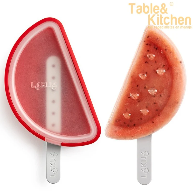SET 4 MOLDES PARA HELADOS PIÑA Y SANDIA LEKUE