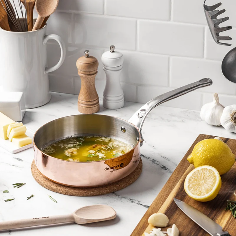 Sauté de cobre Inocuivre con mango de inox De Buyer