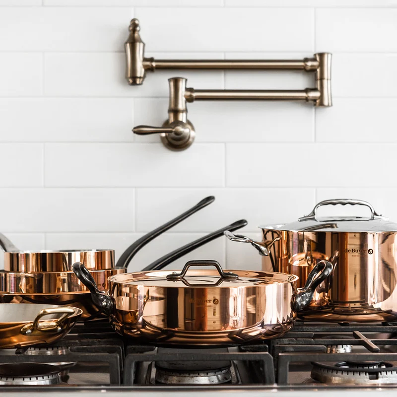 Olla de cobre Inocuivre con asas de inox De Buyer