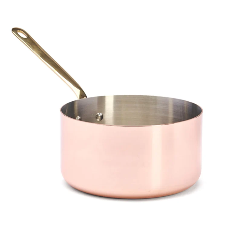 Cazo de cobre Inocuivre mango dorado De Buyer