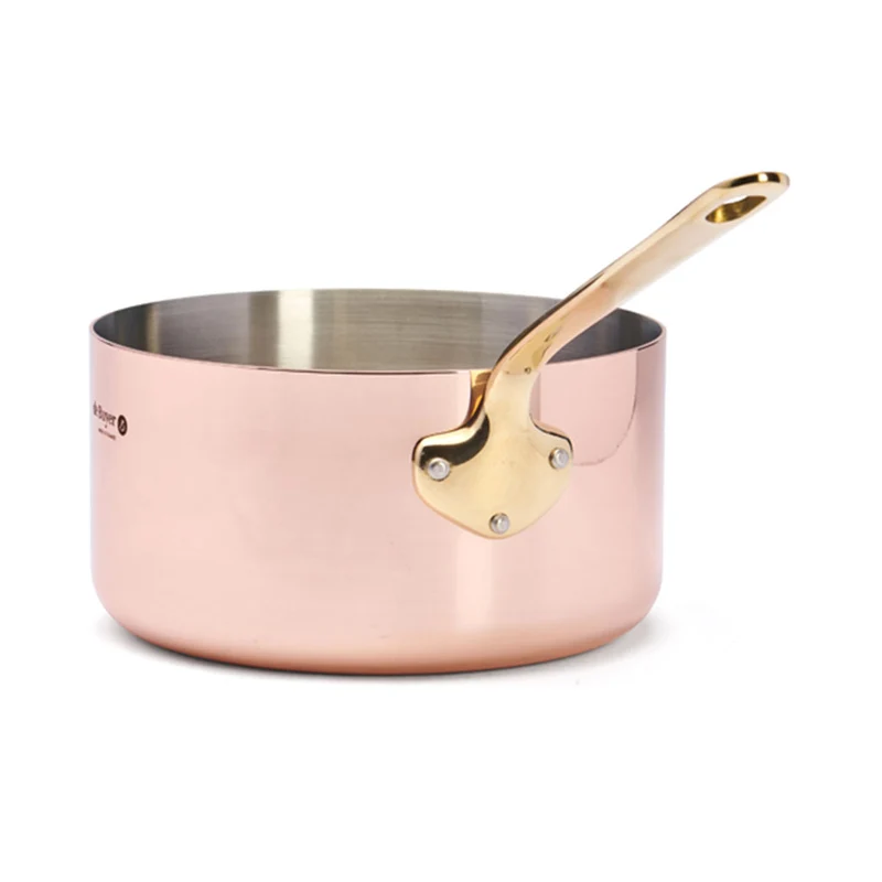 Cazo de cobre Inocuivre mango dorado De Buyer