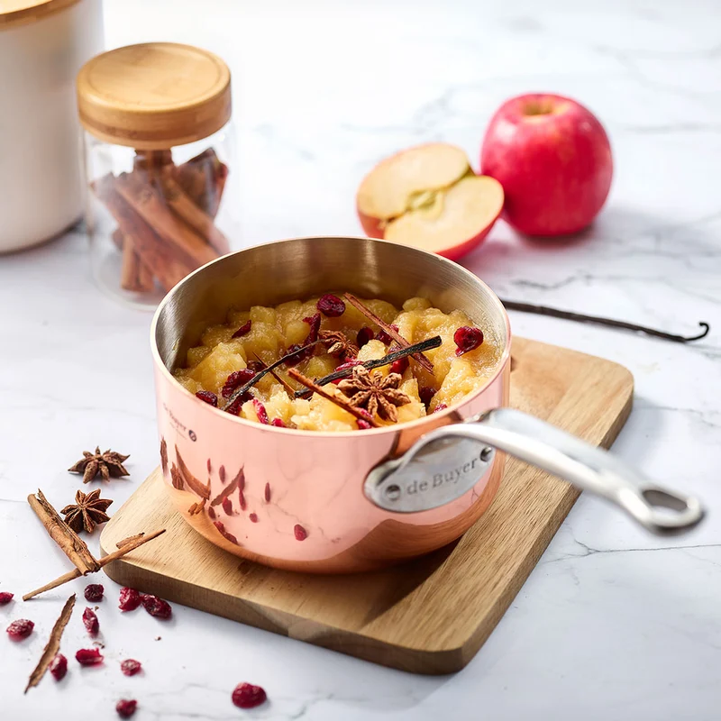 Cazo de cobre Inocuivre con mango de inox De Buyer