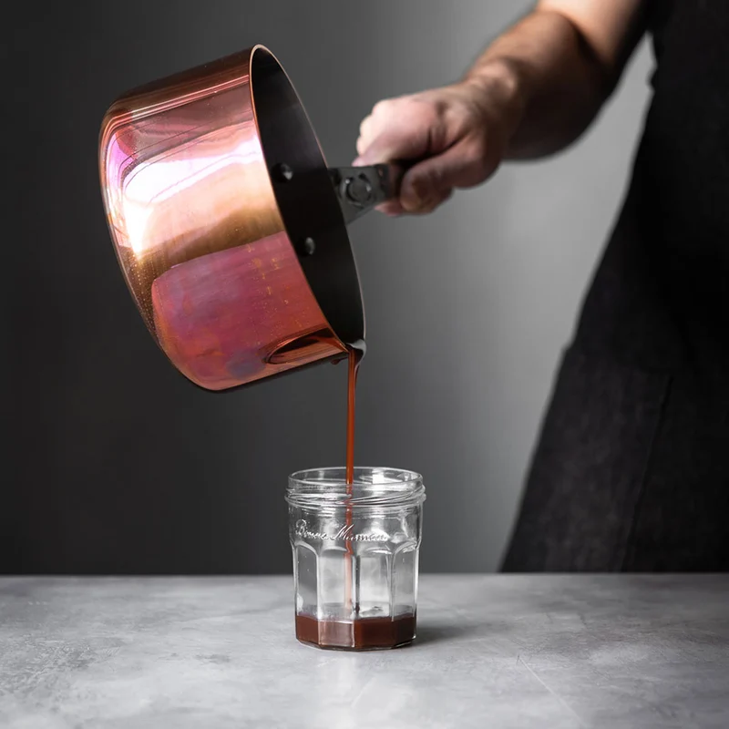 Cazo de cobre Inocuivre con mango de inox De Buyer