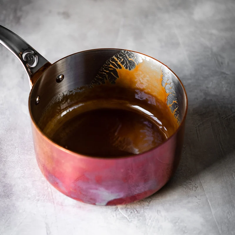 Cazo de cobre Inocuivre con mango de inox De Buyer