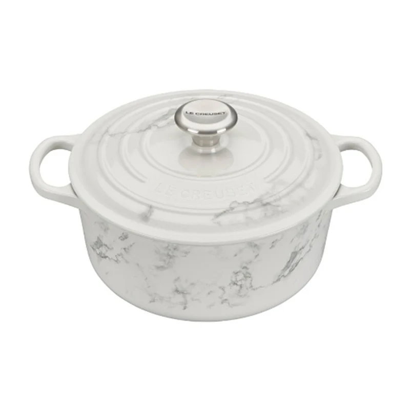 Cocotte de hierro White Marble Le Creuset (Edición Limitada)