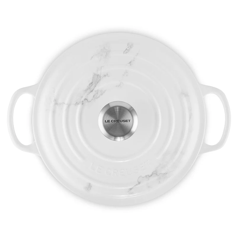 Cocotte de hierro White Marble Le Creuset (Edición Limitada)