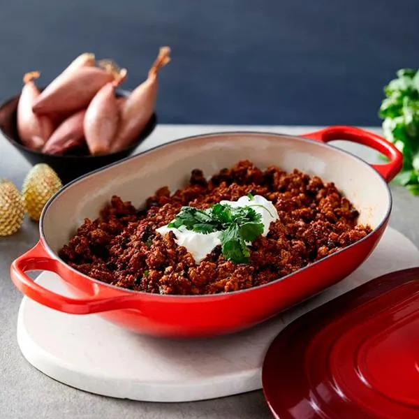 Cocotte baja tipo cacerola ovalada Le Creuset