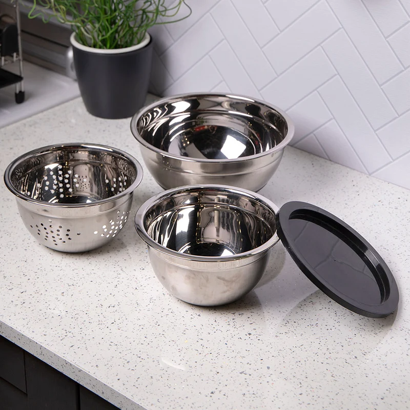 Set de boles y colador inox Masterclass de KitchenCraft