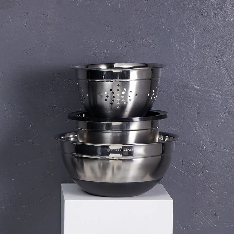 Set de boles y colador inox Masterclass de KitchenCraft