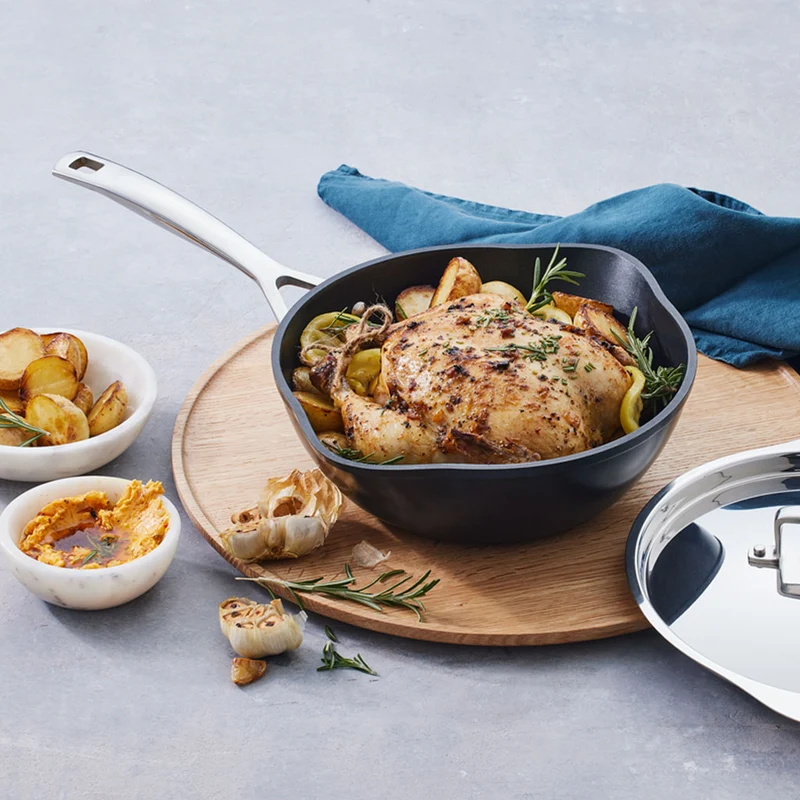 Sartén Chef Pro con vertedor y tapa acero Le Creuset