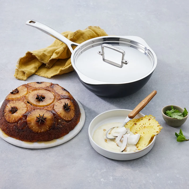 Sartén Chef Pro con vertedor y tapa acero Le Creuset