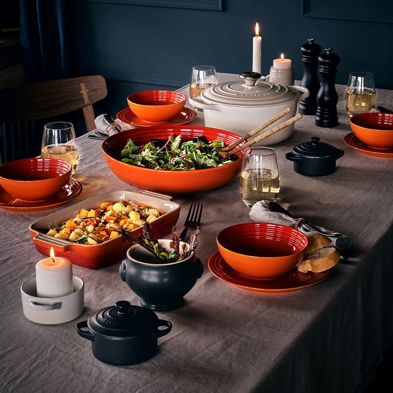 Molde cerámico tipo bandeja cuadrada Le Creuset