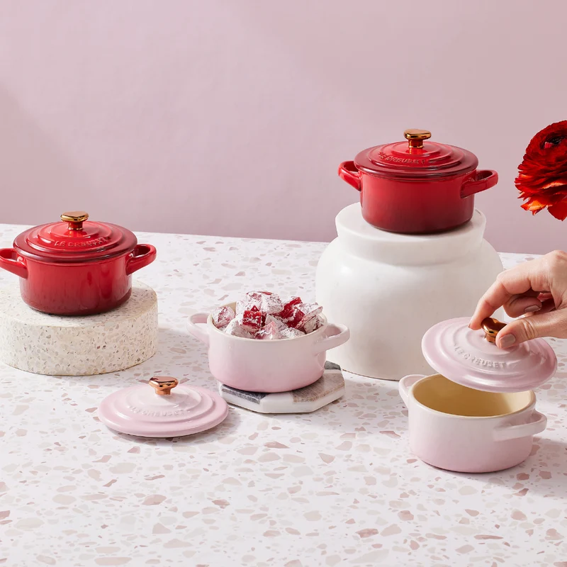 Mini cocotte pomo dorado Le Creuset