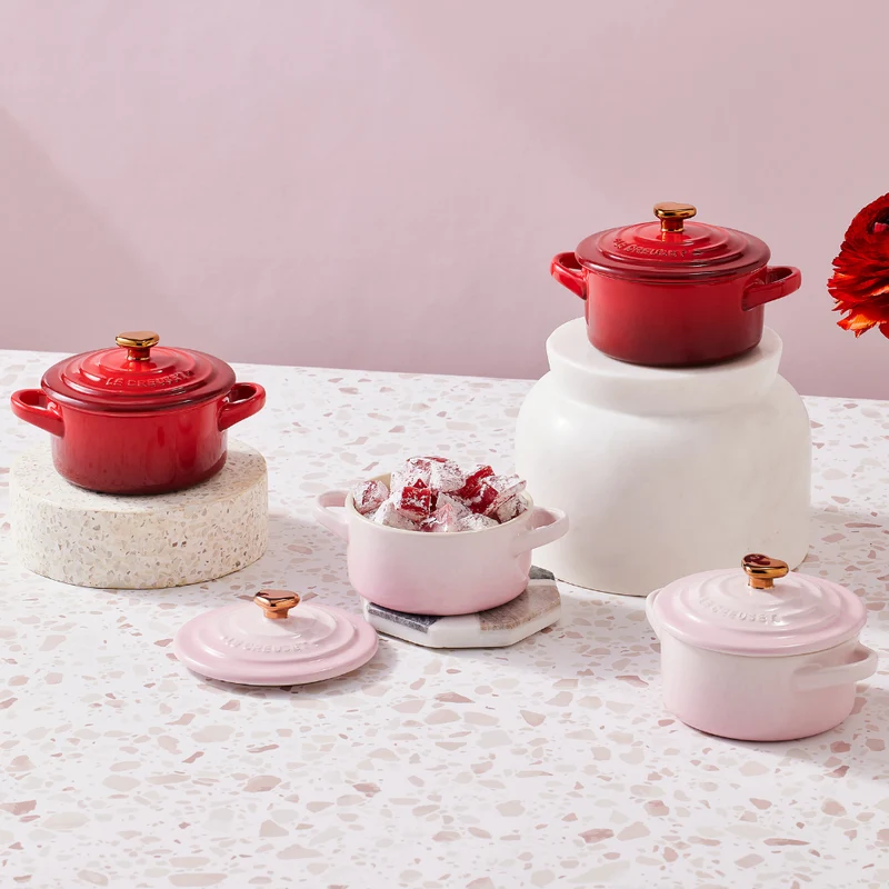 Mini cocotte pomo dorado Le Creuset